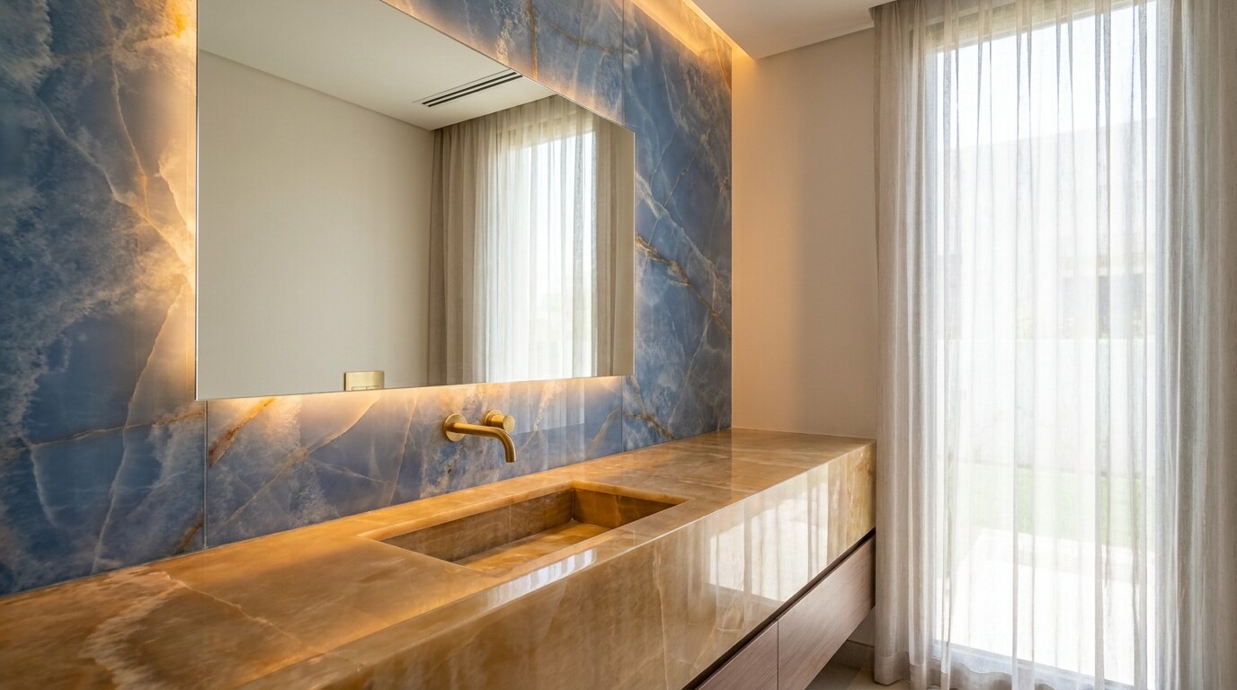 Backlit Onyx in Dubai Luxury Interiors: Where Translucent Stone Works and Fails