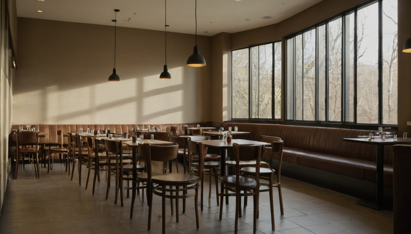 Luxury interior image showing Which diner chairs are best for a high-turnover restaurant dining room